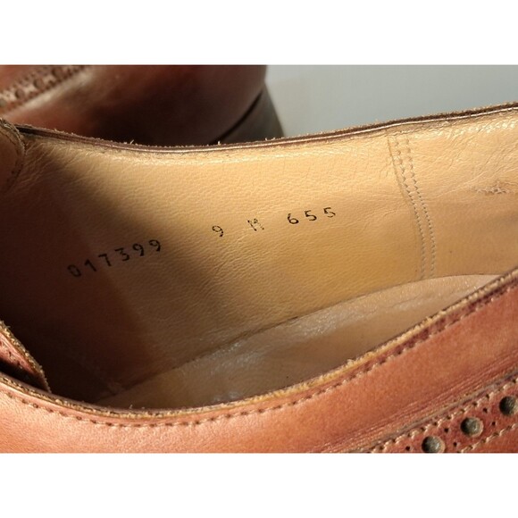 Wilson and Dean Wilkes Bashford Mens Size 9M Brown Leather Shoes Lace up Italy - Picture 7 of 11